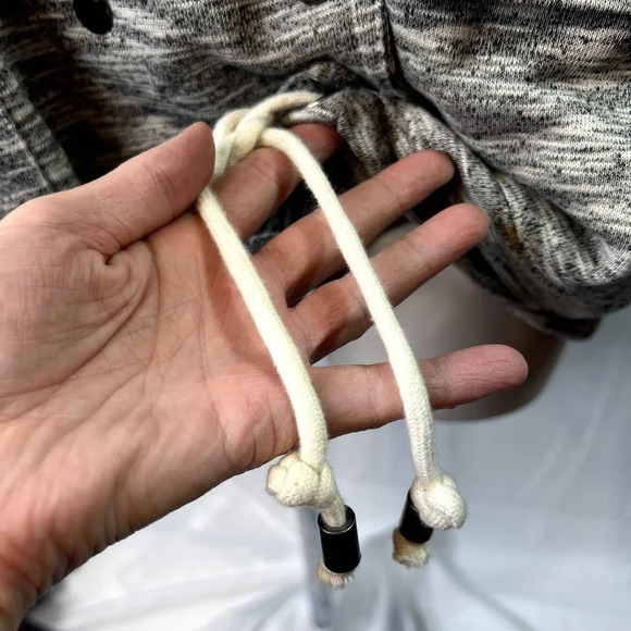 Anthro Guest Editor Gray Sweater Jacket Snap Closure Size Medium - Picture 10 of 14